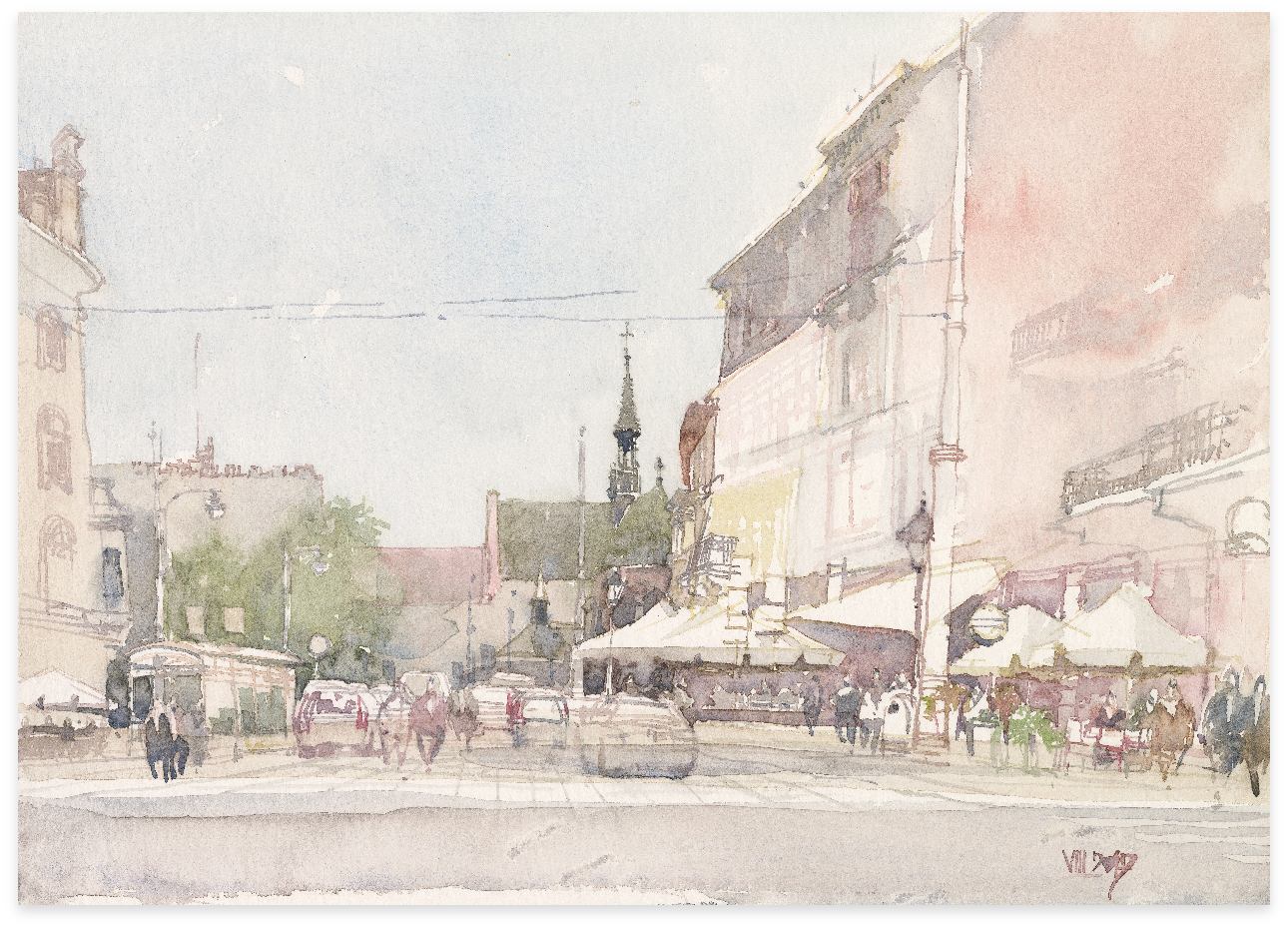old city painting